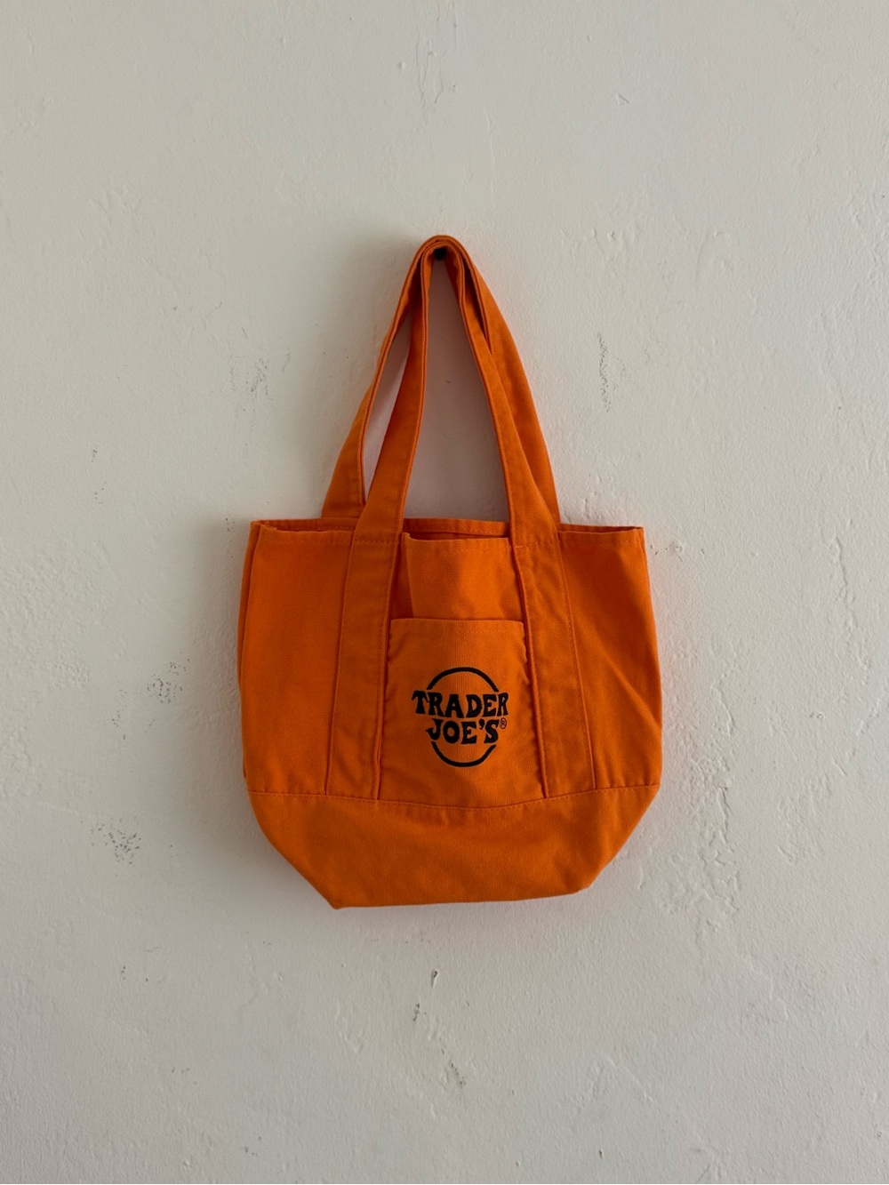 Trader Joe's Mini Tote Bag Halloween Orange